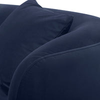Wylder 4 Seater Curved Sofa Velvet Indigo