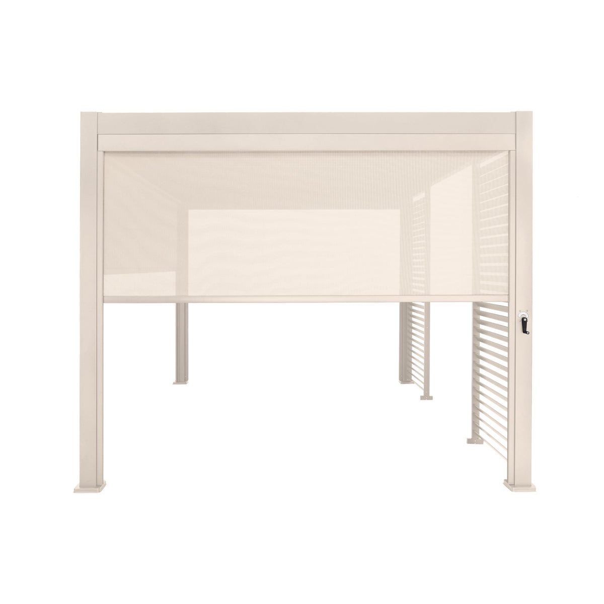Sanctuary Louvered Aluminium Pergola Taupe 3x4m
