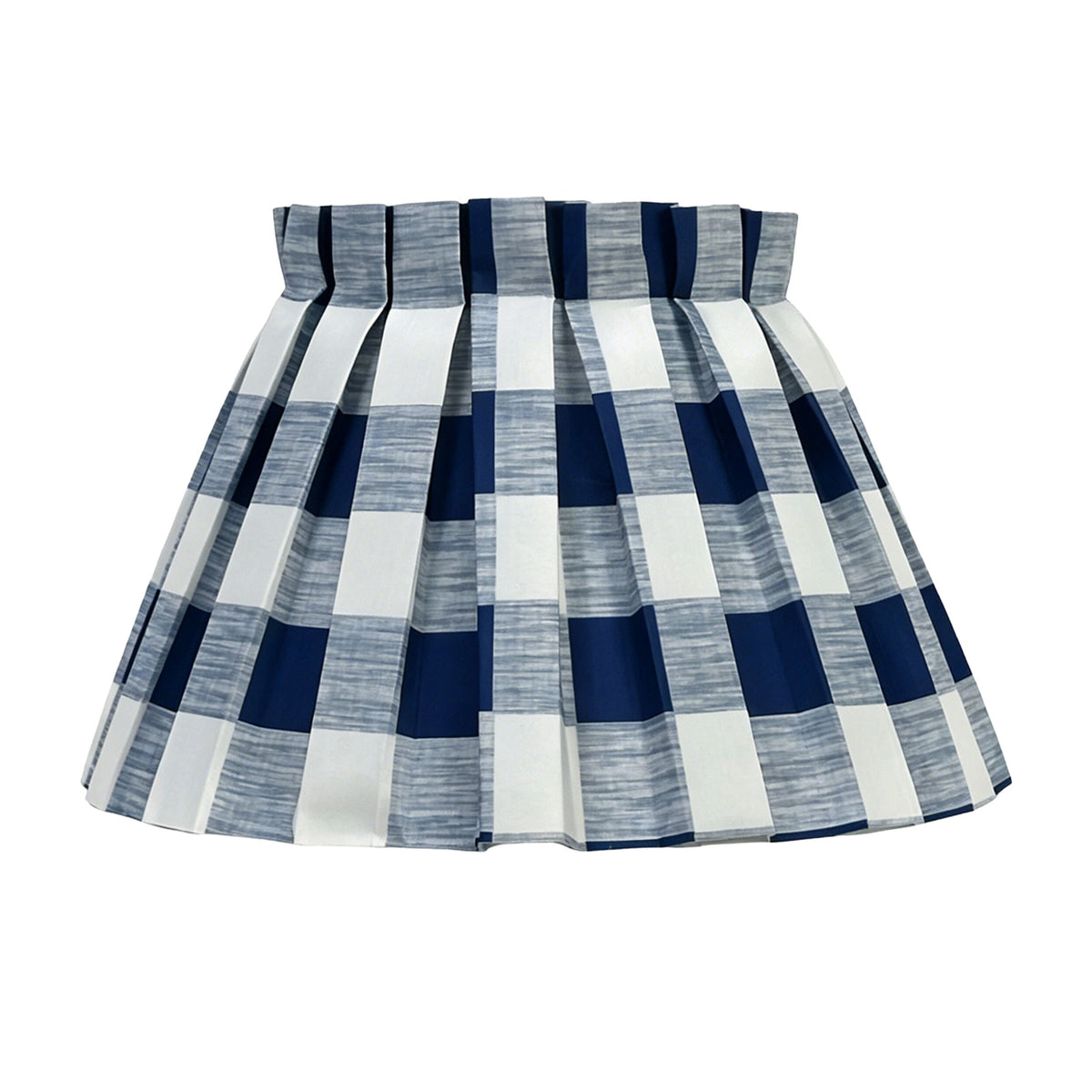 Elsie Gingham Tapered Shade Navy 35cm