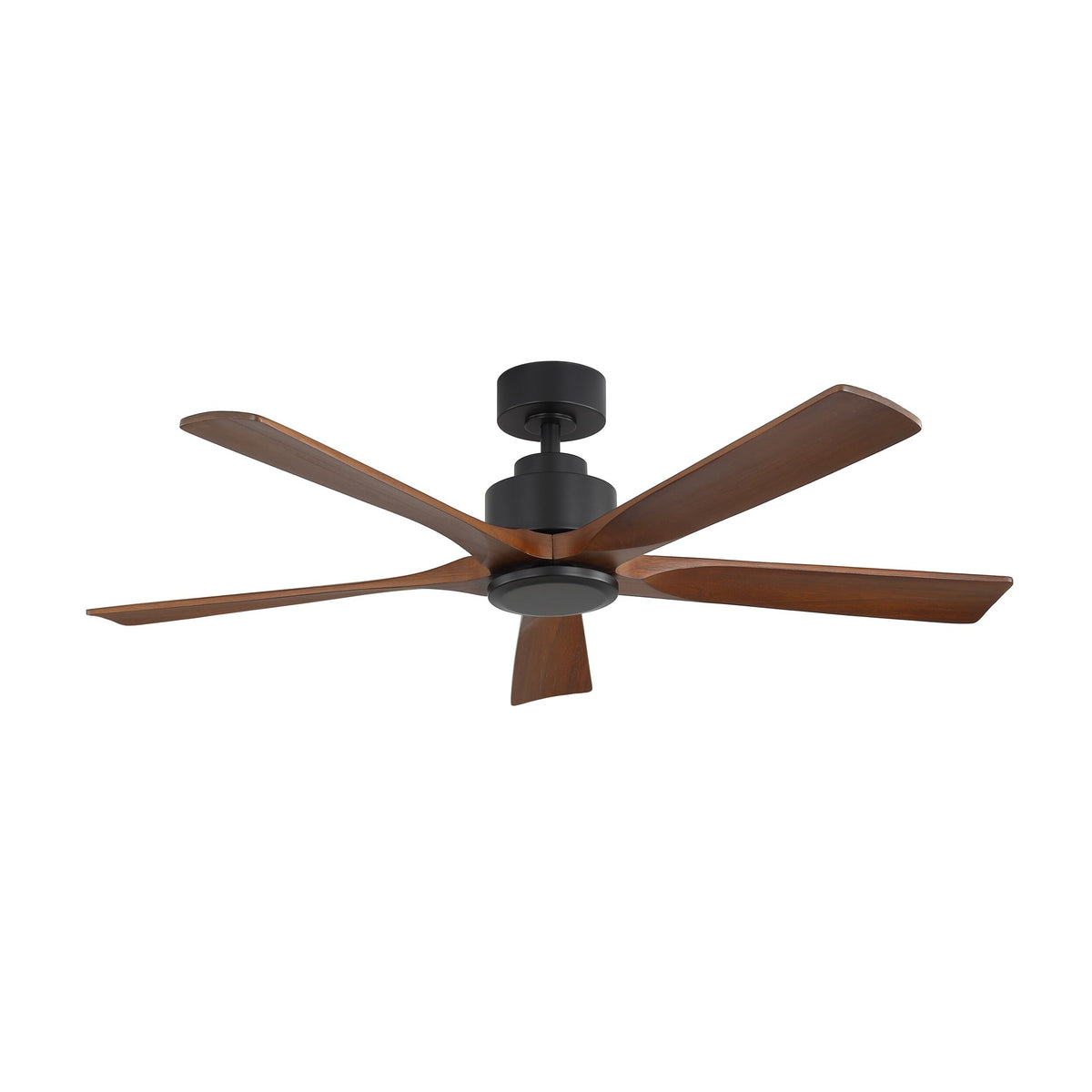 Breeze 132cm Indoor DC Fan - Black with Dark Walnut Timber Blades
