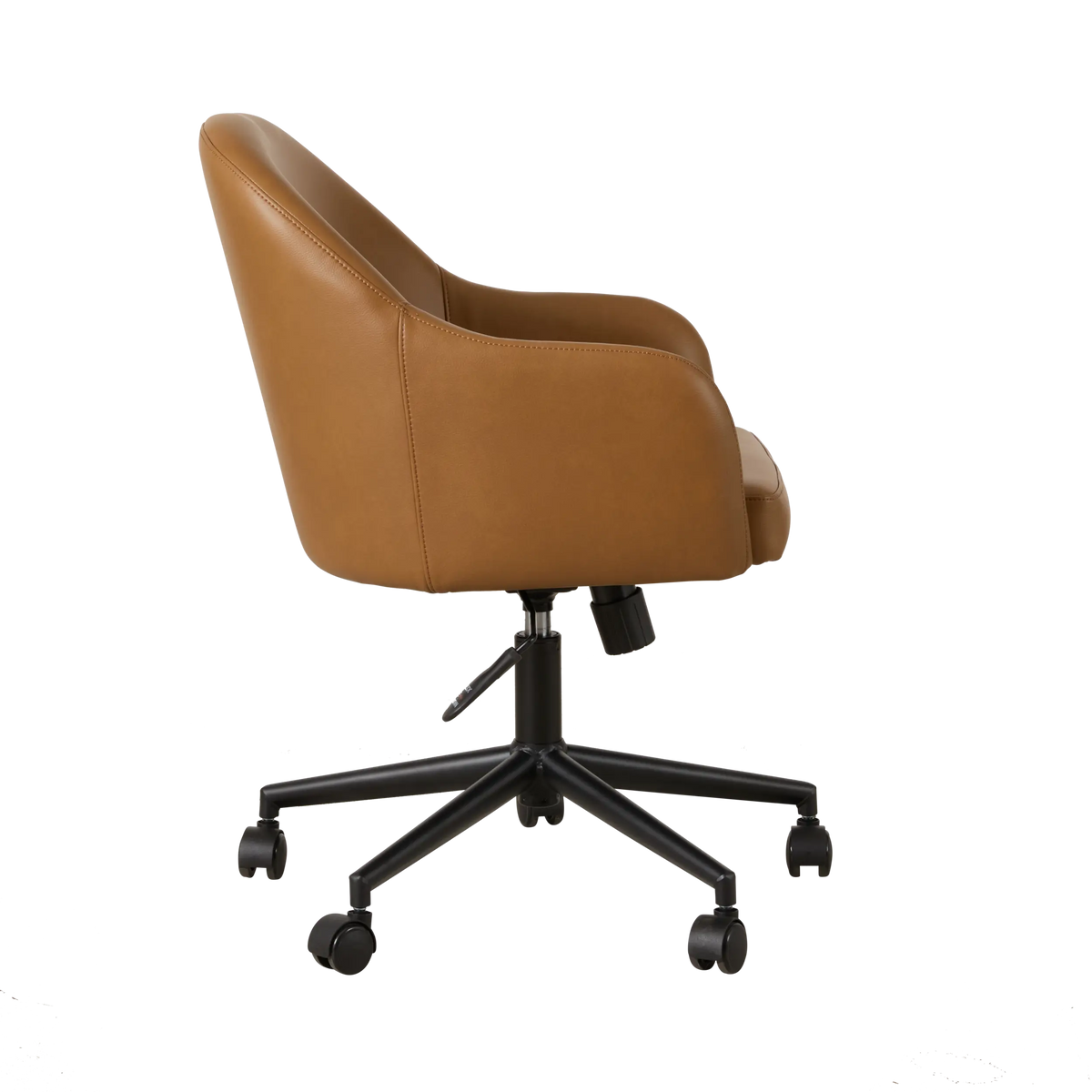 Zane Desk Chair Light Chestnut PU Leather