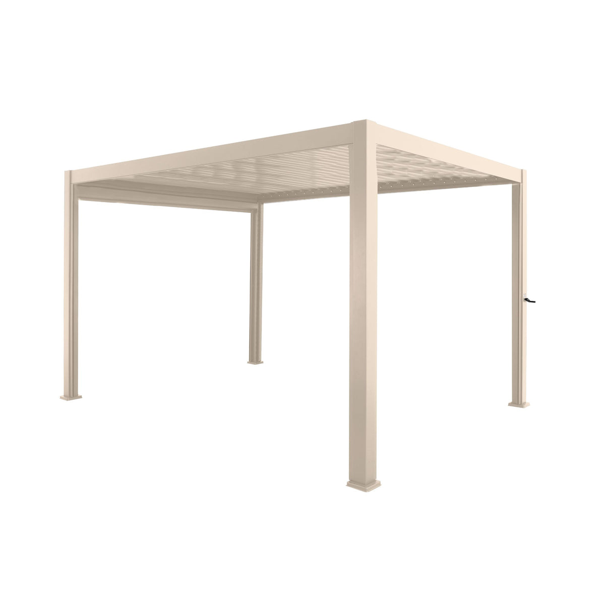 Sanctuary Louvered Aluminium Pergola Taupe 3x4m