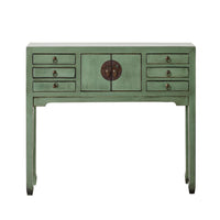 Sansha 2 Door & 6 Drawer Console Table Sage Green