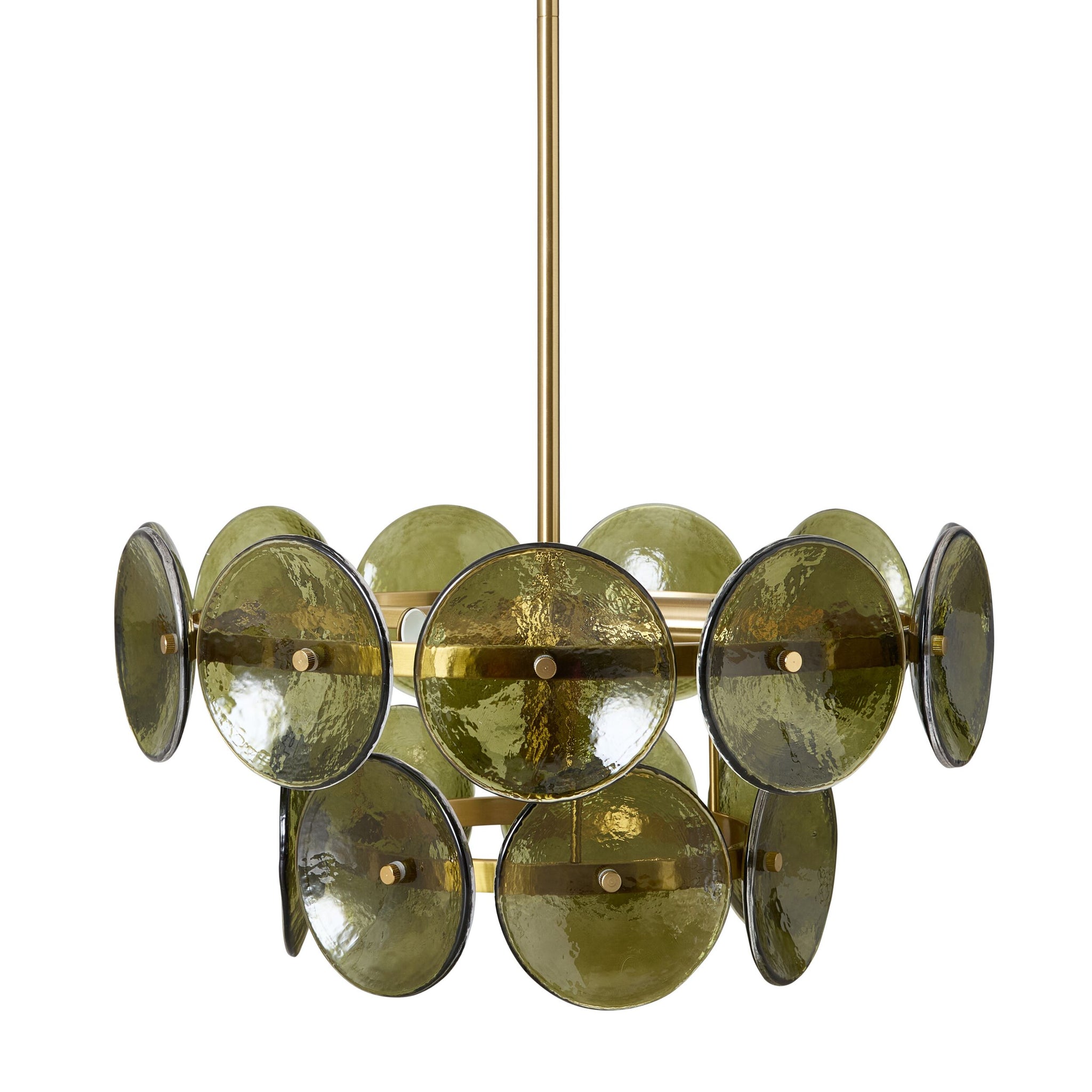Sonny 4 Light Glass Chandelier Green 50cm Package