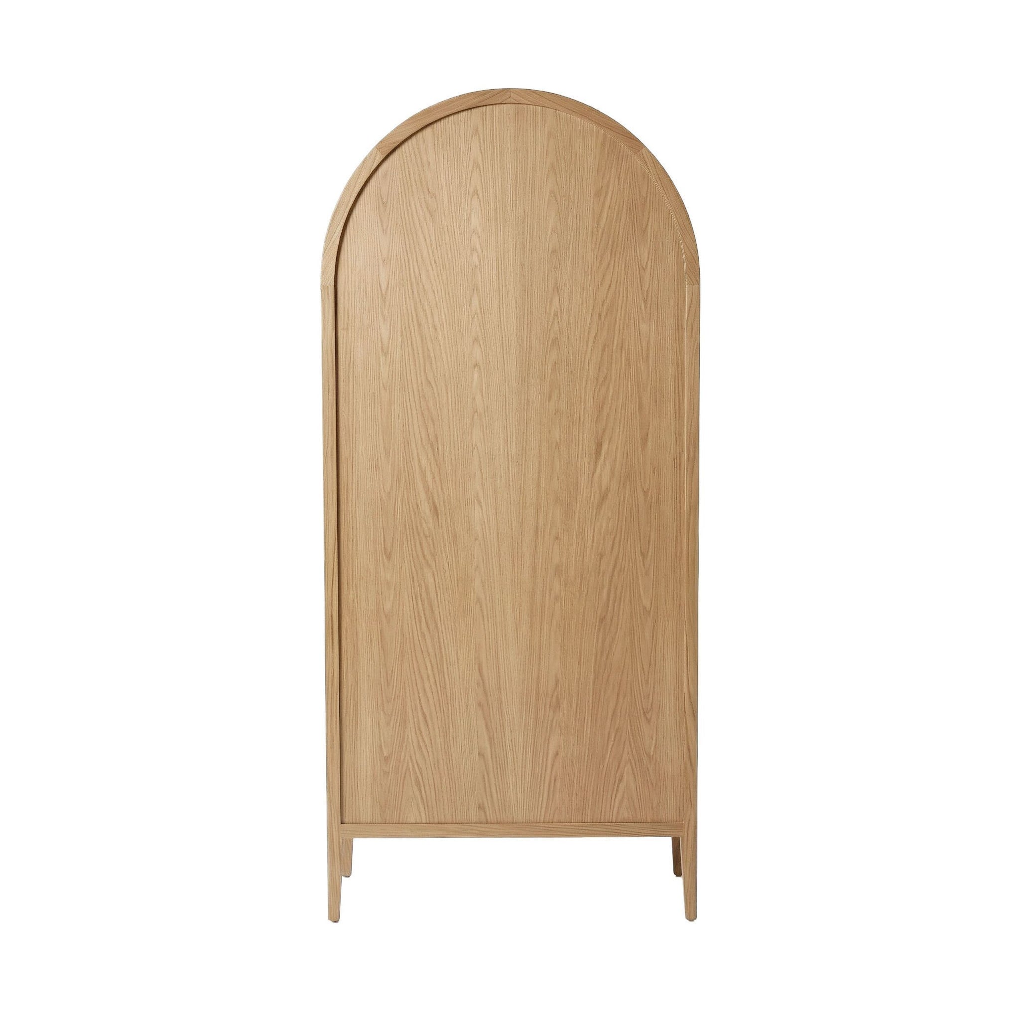 Serene Curved Display Cabinet Natural