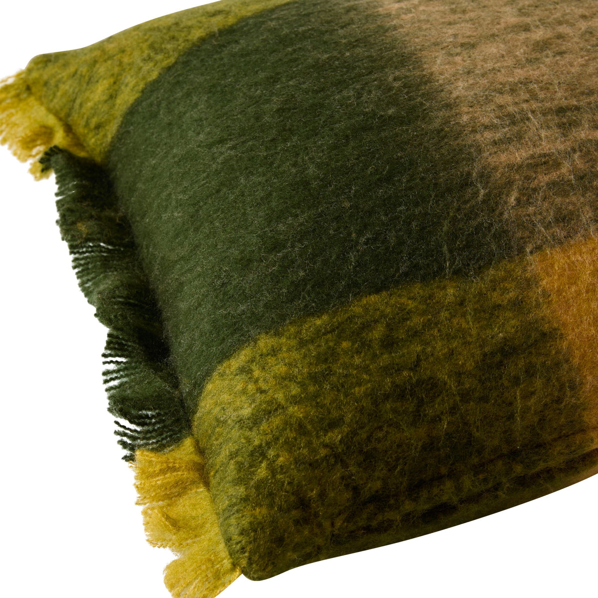 Hunter Wool Blend Cushion Green Check 40x60cm