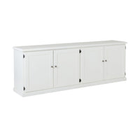 Armand 4 Door Book Cabinet 240 x 83cm White
