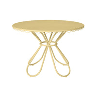 Bonnie Round Outdoor Dining Table 110cm Butter Yellow
