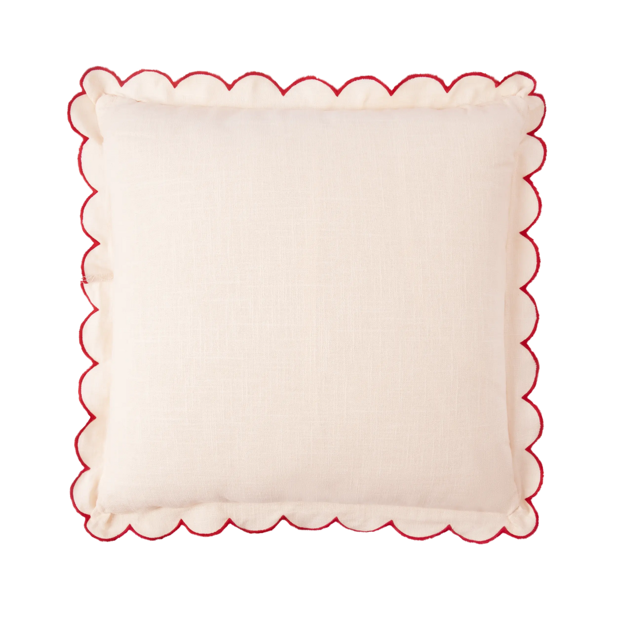 Stitch Folk Embroidered Cushion Berry 50x50cm