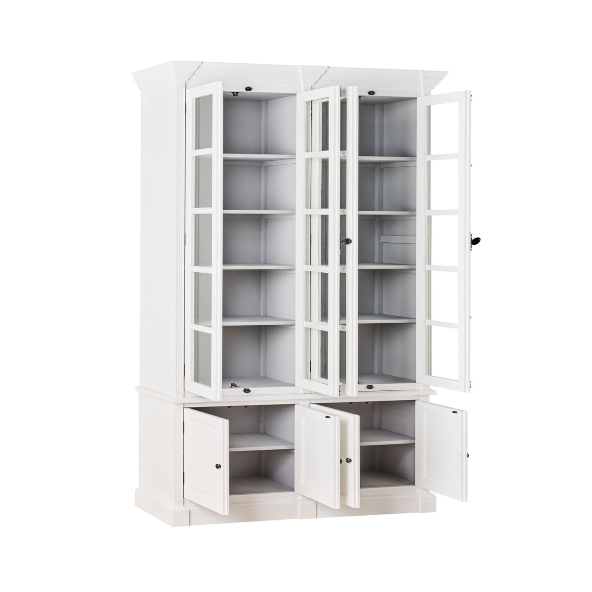 Camille 4 Door Display Cabinet White 167x240.5cm