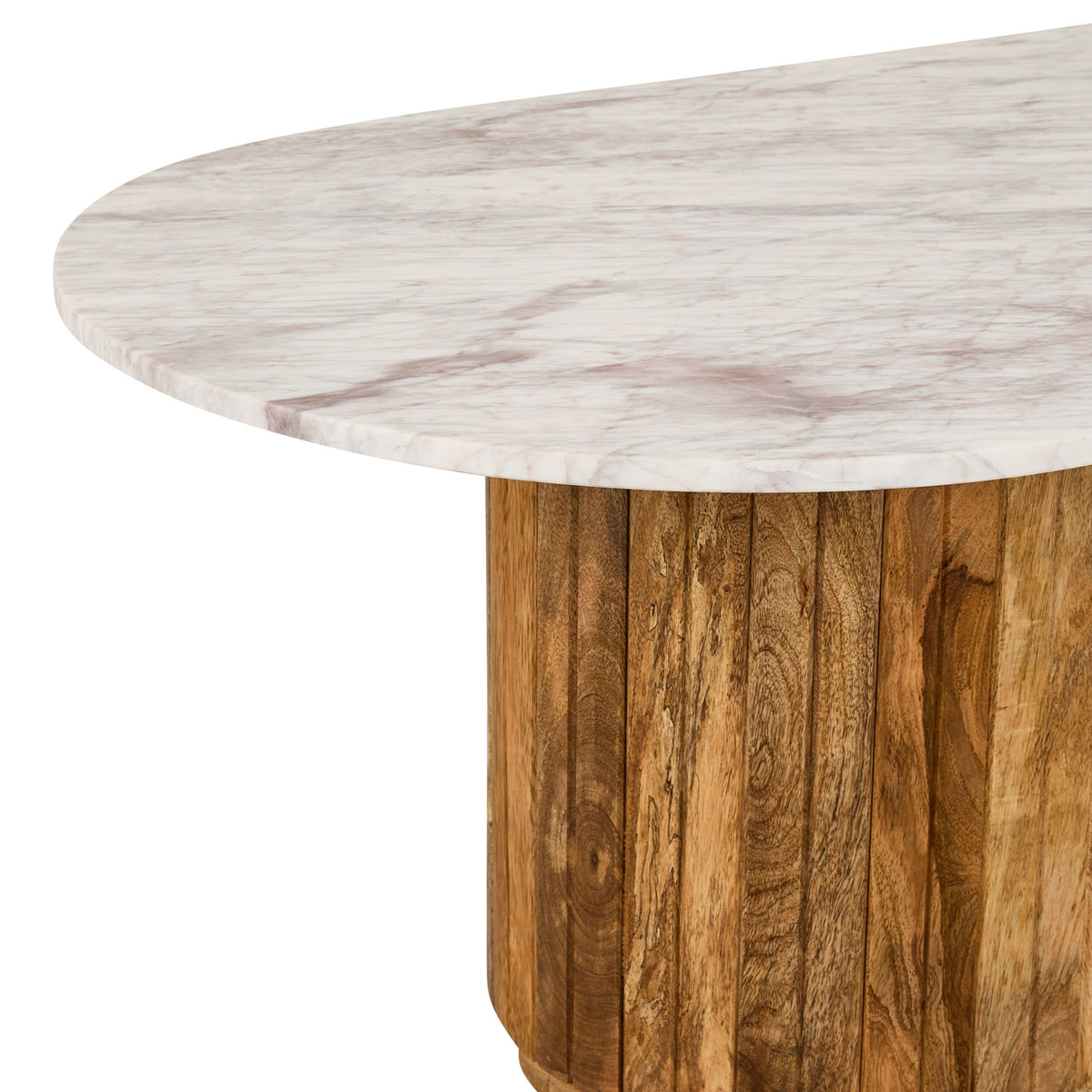 Cassius Coffee Table Oval Marble Top White