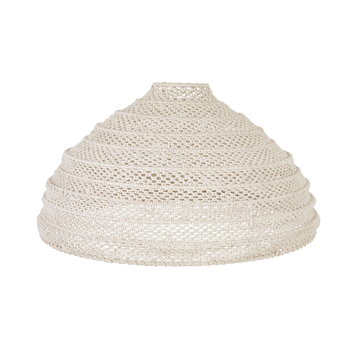 Julio Dome Cotton Rope Pendant White 80x54cm - SHADE ONLY