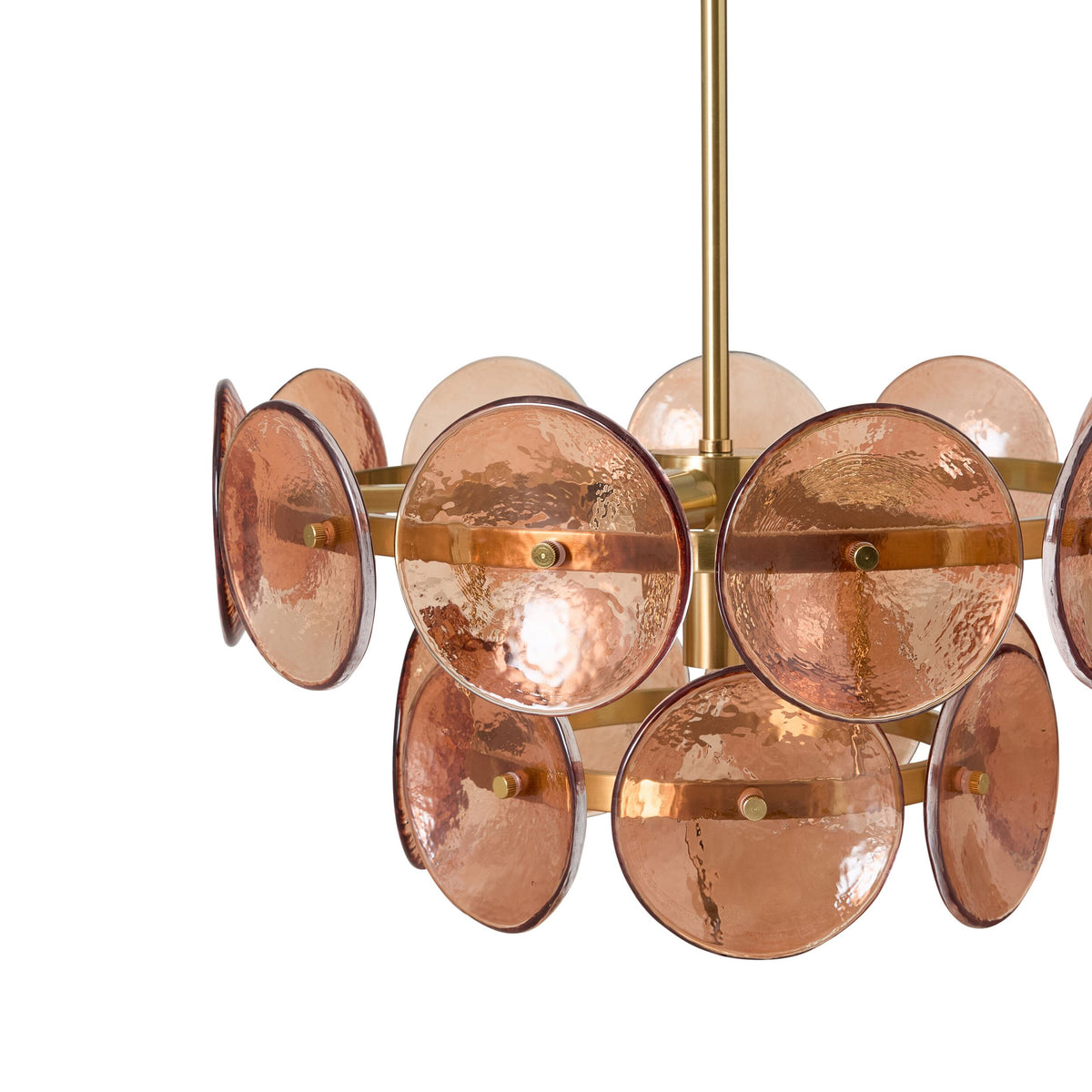 Sonny 4 Light Glass Chandelier Amber 50cm
