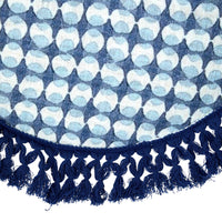 Fiesta Fringed Cotton Pendant Blue 60cm - SHADE ONLY