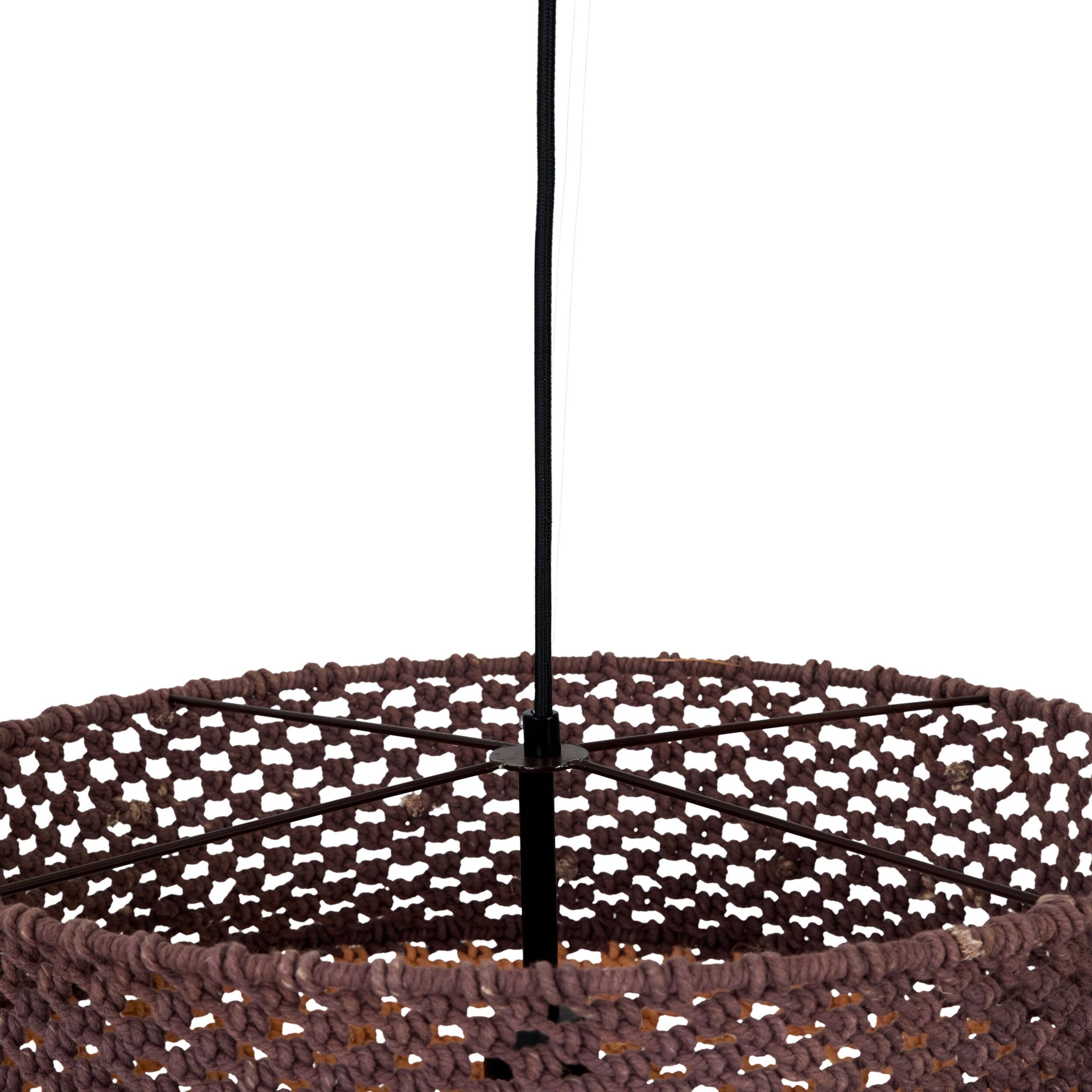 Julio Drum Cotton Rope Pendant Rust 50cm - SHADE ONLY
