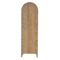 Paige Curved Bookshelf Natural