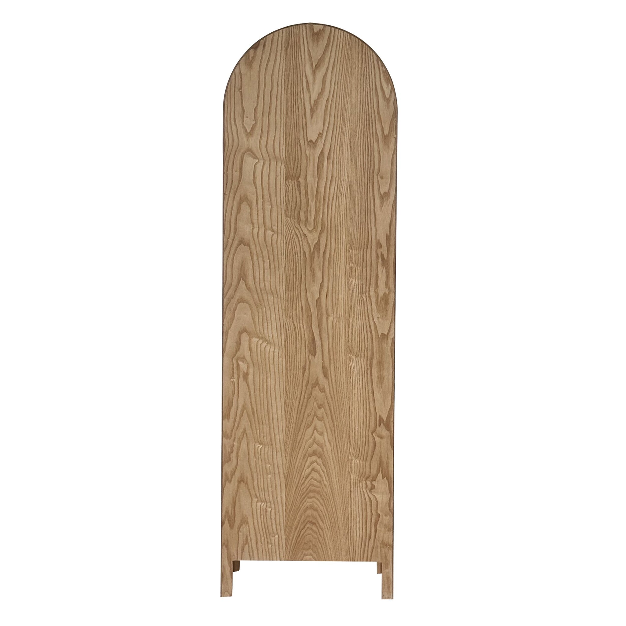 Paige Curved Bookshelf Natural
