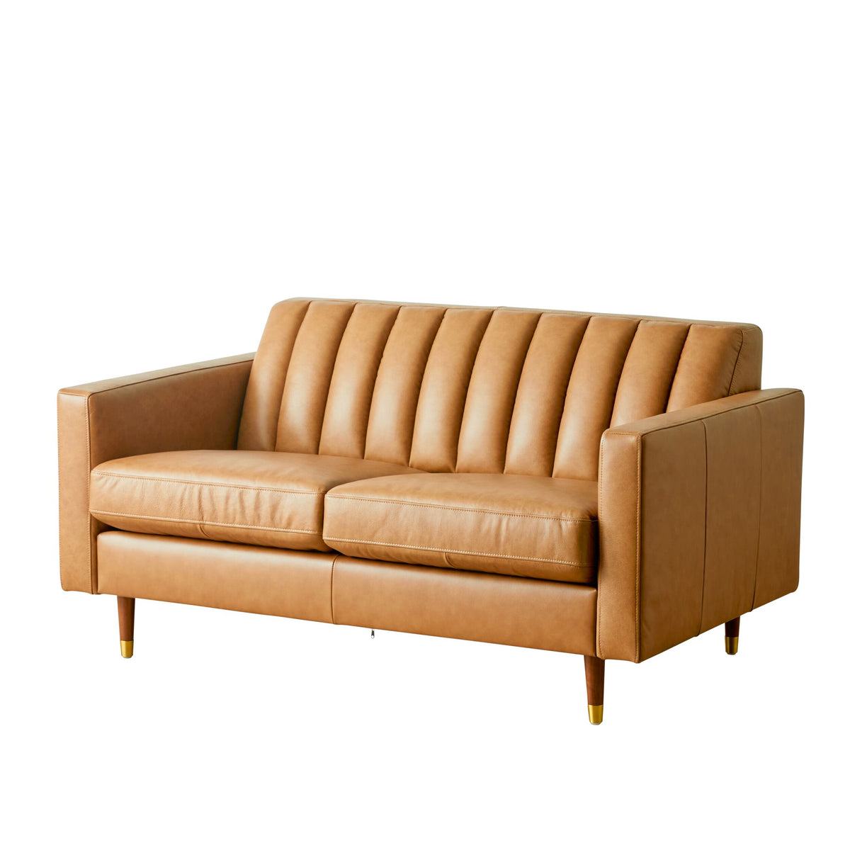 Stitch 2 Seater Leather Sofa Dakota Saddle