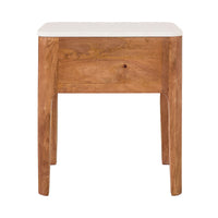 Amour Marble Top Single Drawer Bedside