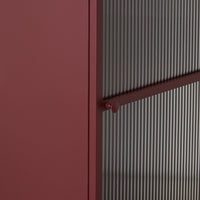 Nero 1 Door Display Cabinet Burgundy