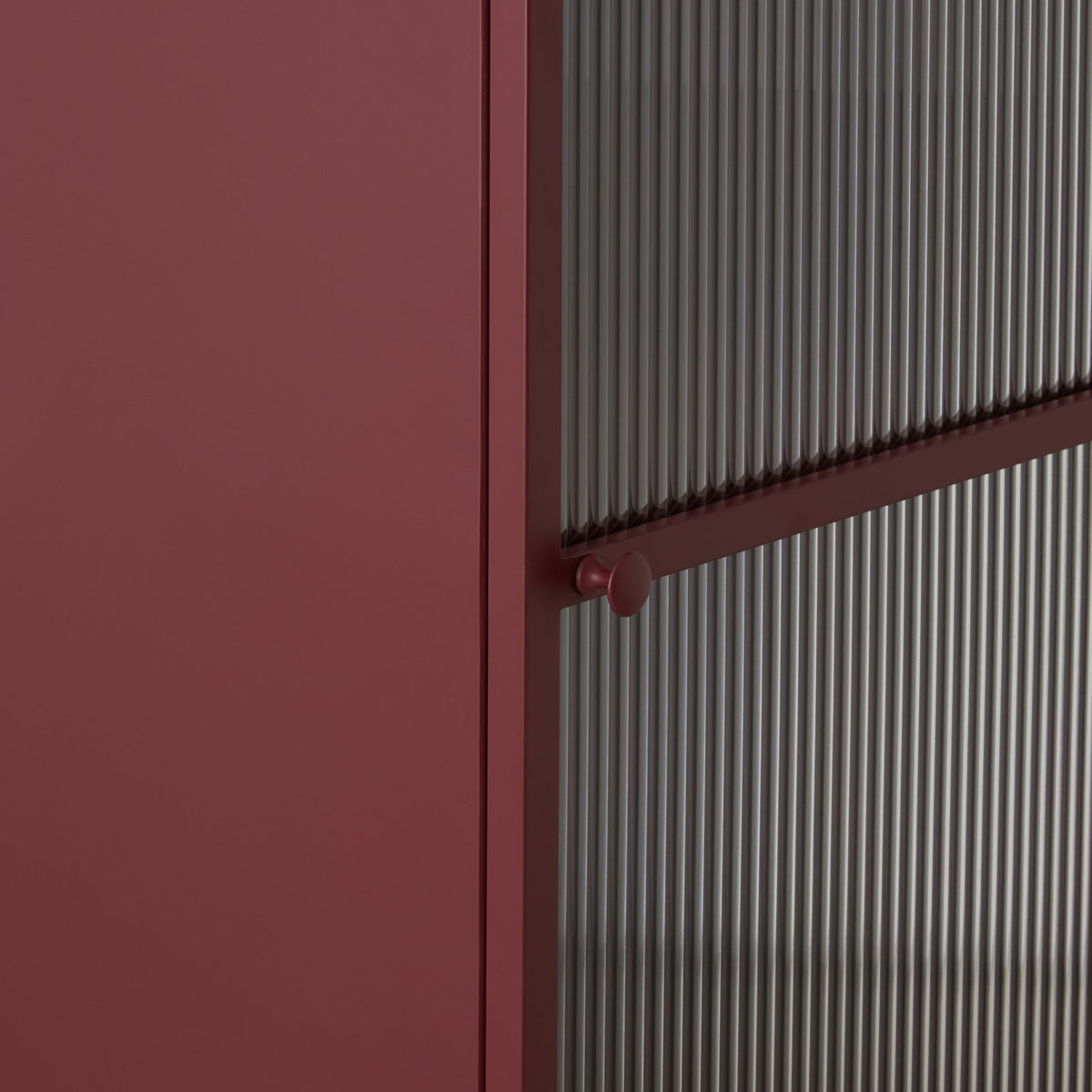 Nero 1 Door Display Cabinet Burgundy