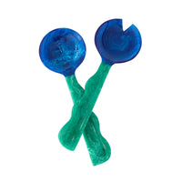 Poppi Two Tone Salad Servers Amalfi Blue