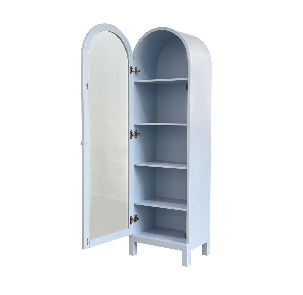Paige Curved Display Cabinet Blue