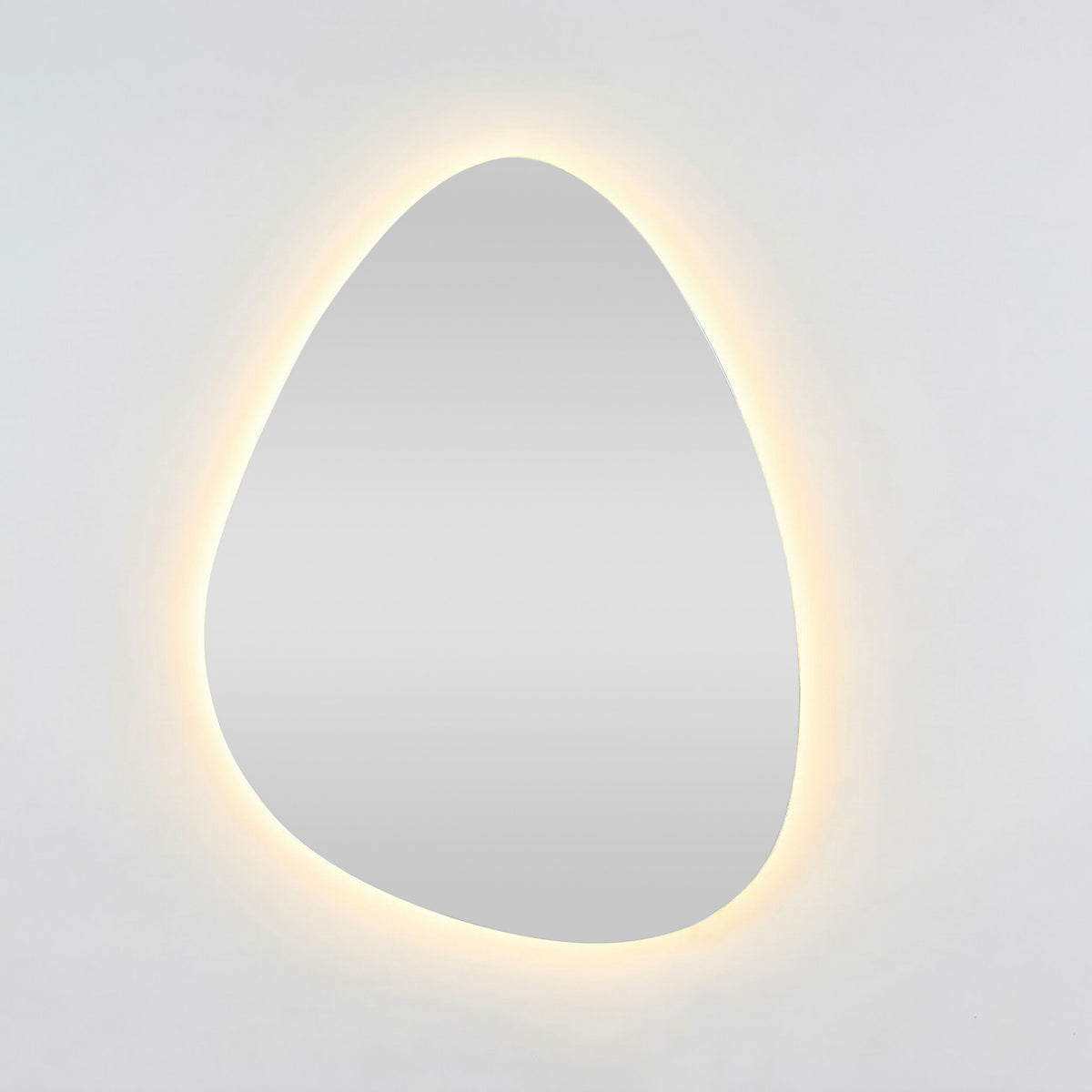 Bowen Asymmetrical LED Vanity Mirror Silver 60x80cm