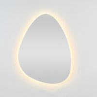 Bowen Asymmetrical LED Vanity Mirror Silver 60x80cm