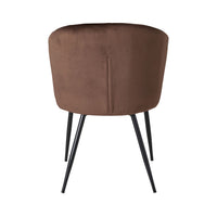 Cole Velvet Dining Chair Chocolate