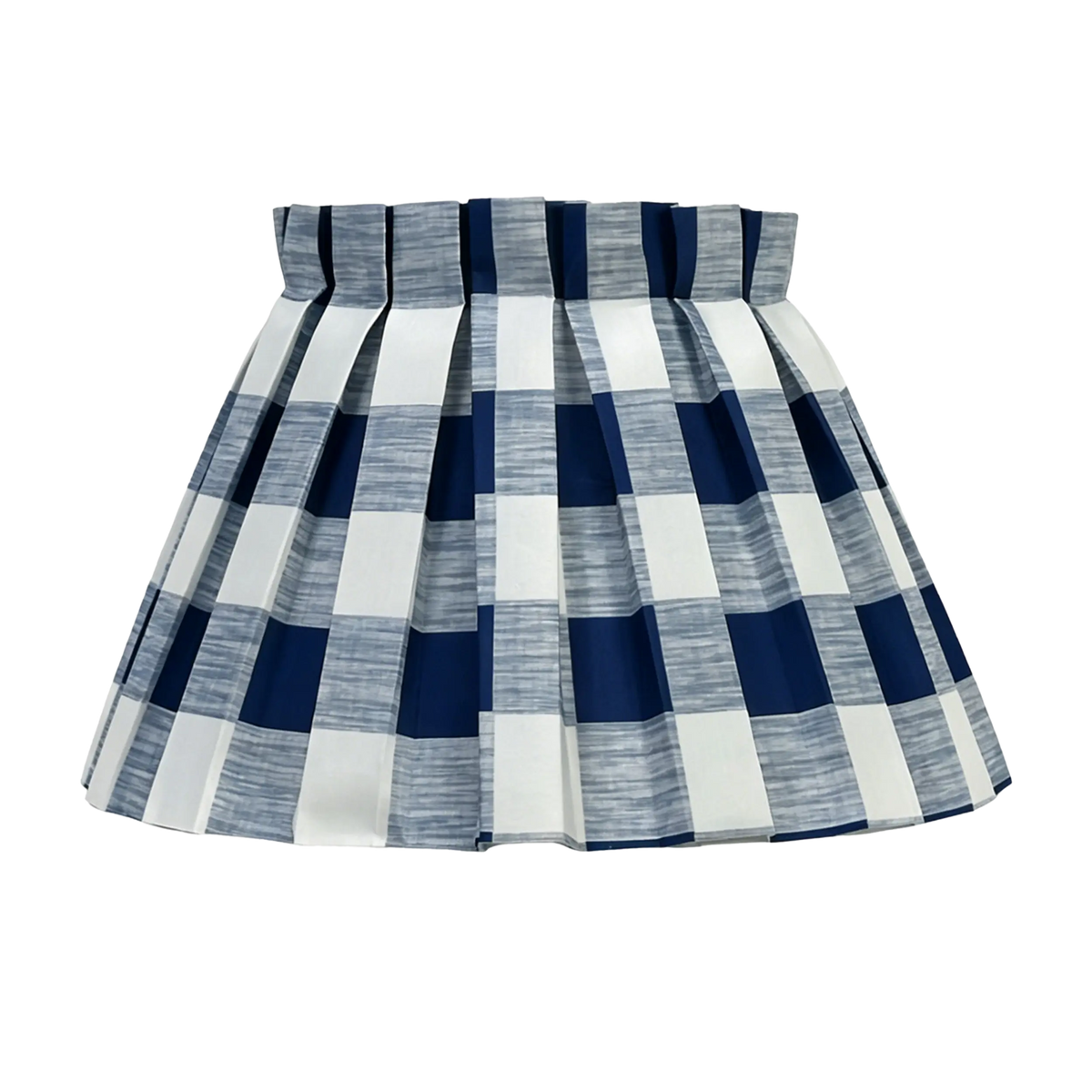 Elsie Gingham Tapered Shade Navy 35cm