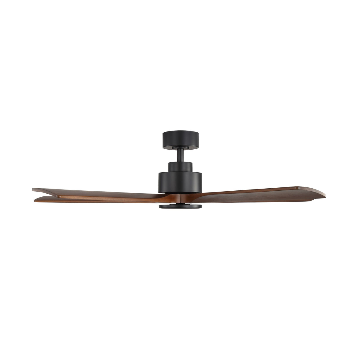 Breeze 132cm Indoor DC Fan - Black with Dark Walnut Timber Blades