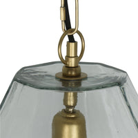 Solene Glass Pendant Matte Brass 26x26x36cm