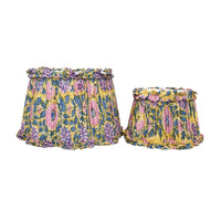 Loni Scallop Tapered Shade Mustard Floral 25cm