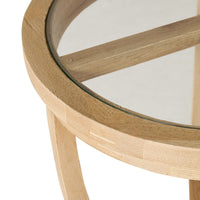 Nori Glass Top Side table