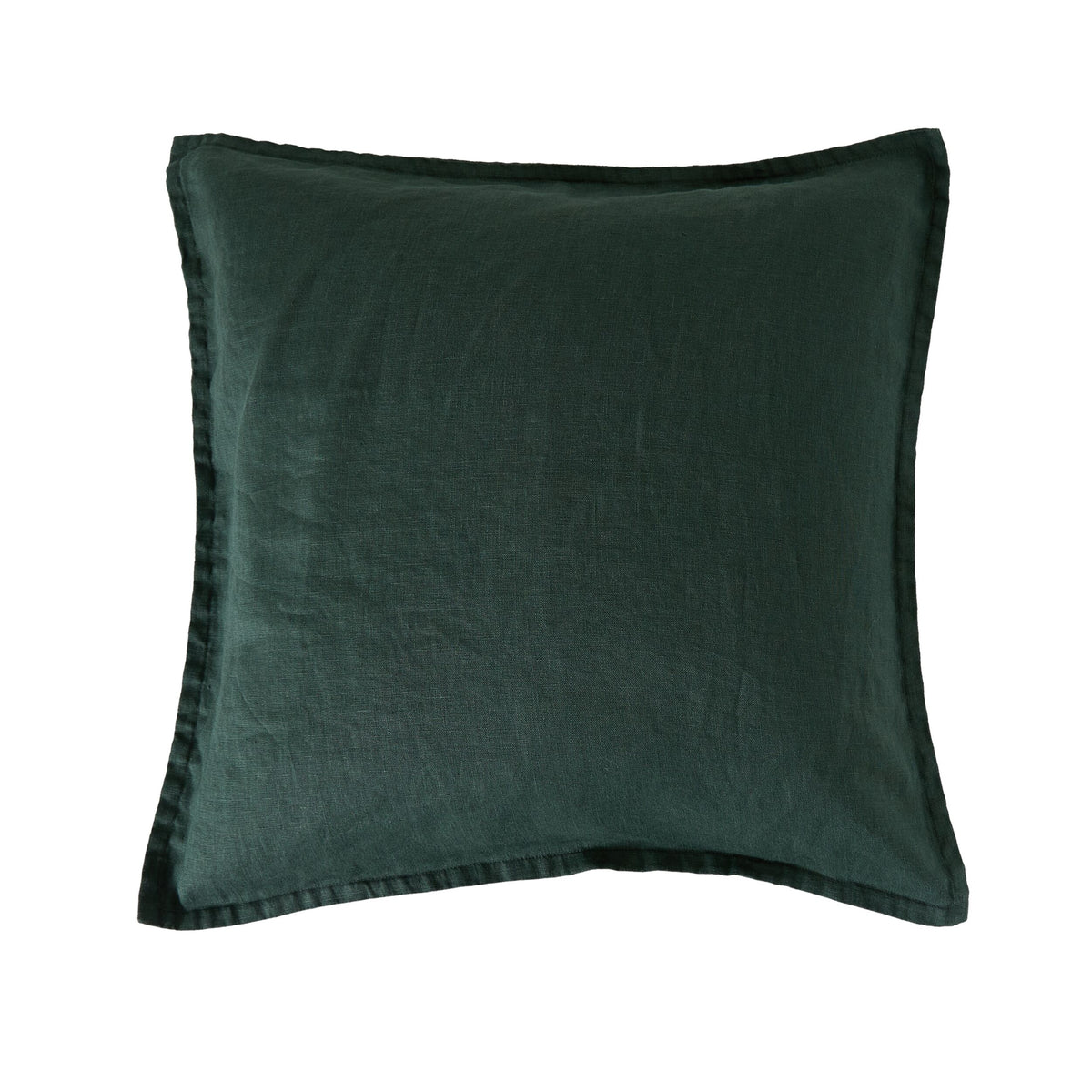 Hamptons French Linen Cushion Bottle Green 50x50cm