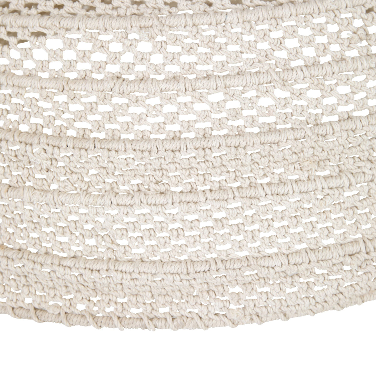 Julio Dome Cotton Rope Pendant White 80x54cm - SHADE ONLY