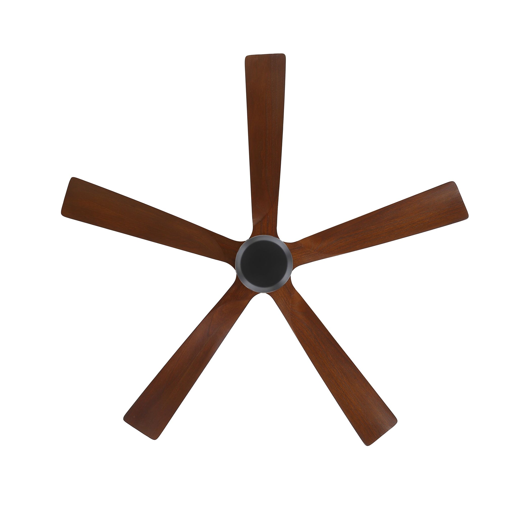 Breeze 132cm Indoor DC Fan - Black with Dark Walnut Timber Blades