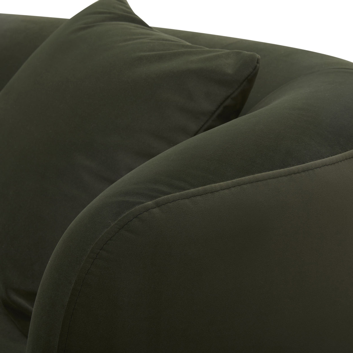 Wylder 4 Seater Curved Sofa Velvet Eucalyptus