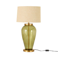 Verdant Glass Table Lamp Green 84cm