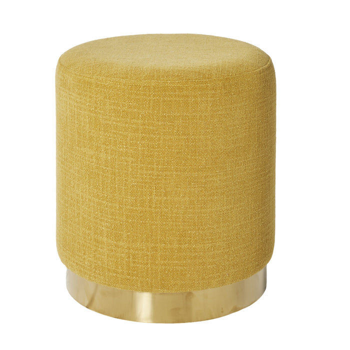 Edie Round Ottoman Solace Mustard