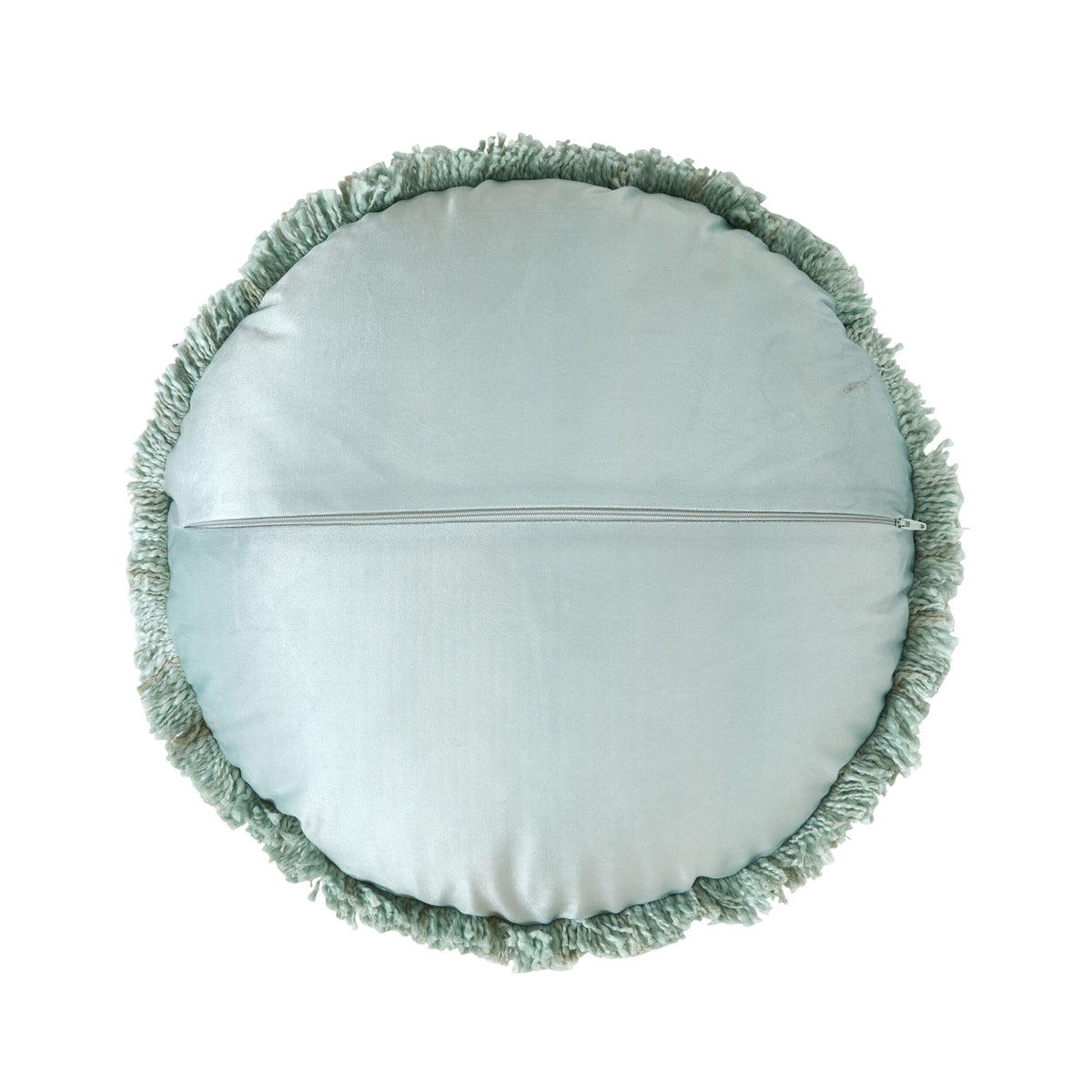 Frida Embroidered Velvet Round Cushion