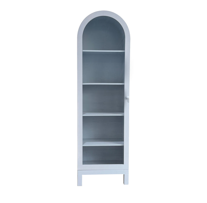 Paige Curved Display Cabinet Blue