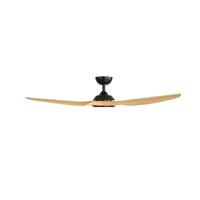 Harbour 132cm Indoor DC Fan - Black with Natural ABS Blades