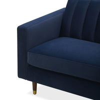 Stitch 3 Seater Velvet Sofa Indigo