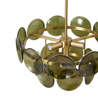 Sonny 4 Light Glass Chandelier Green 50cm Package