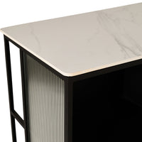Nero Kitchen Island Bench with Drawer Black 120cm