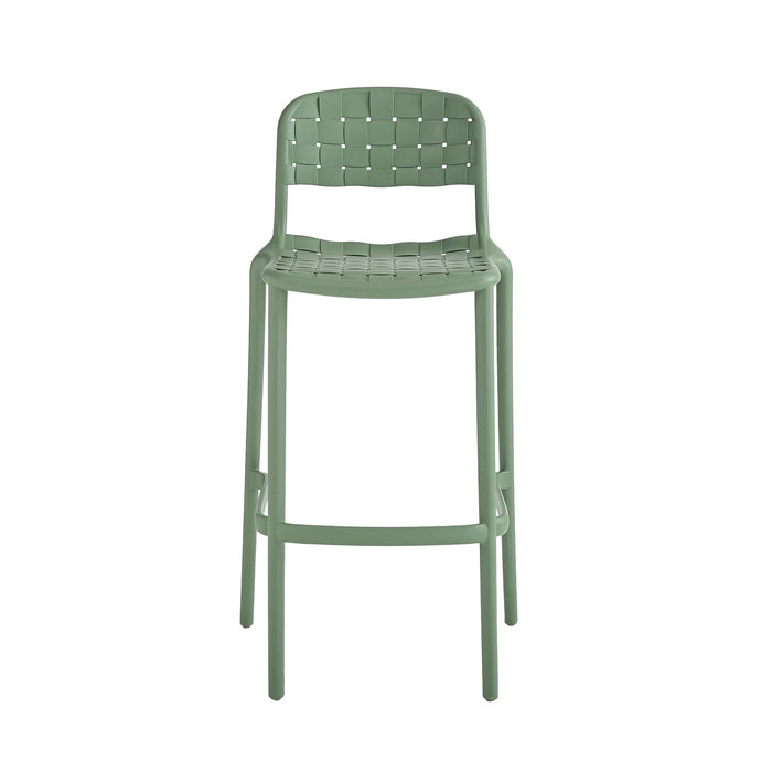 Em Weave Bar Stool Fennel Green