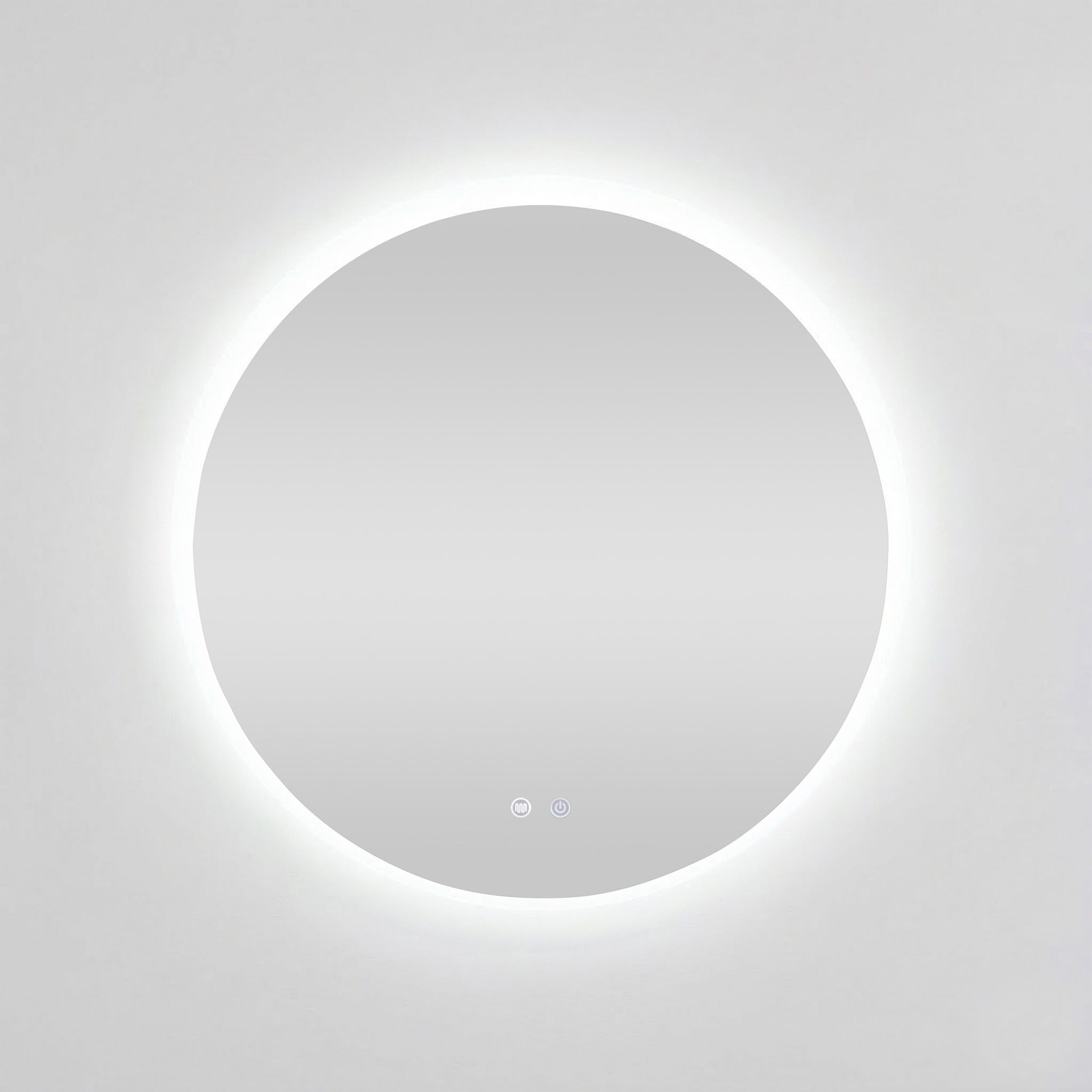 Bowen Round LED Vanity Mirror Silver 90cm