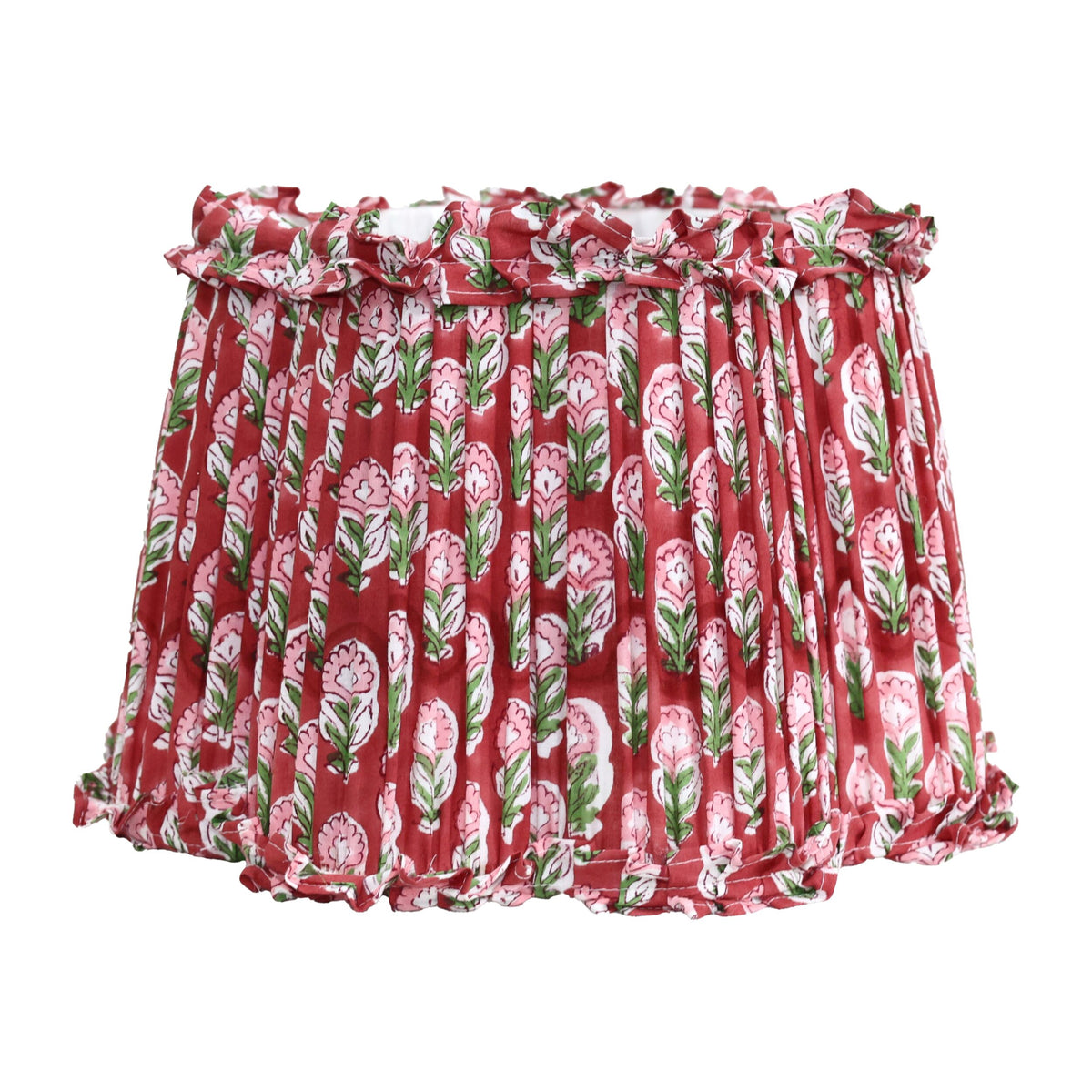 Loni Scallop Tapered Shade Berry Floral 35cm